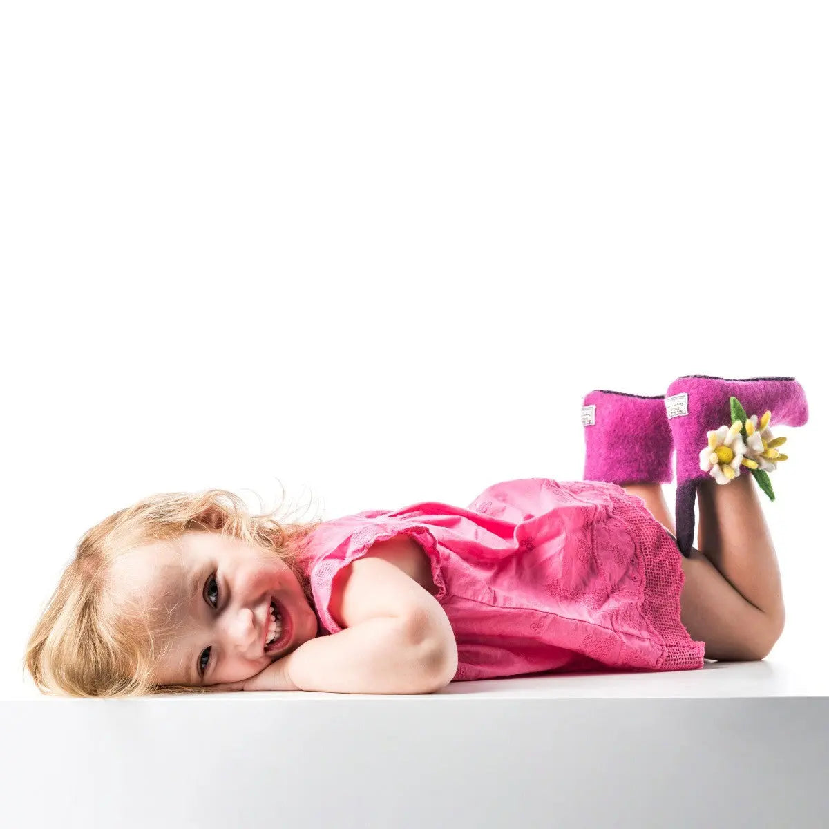 Kids Honeysuckle Pink Slippers