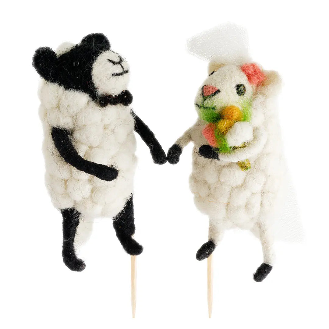 Sheep Couple Cake Topper