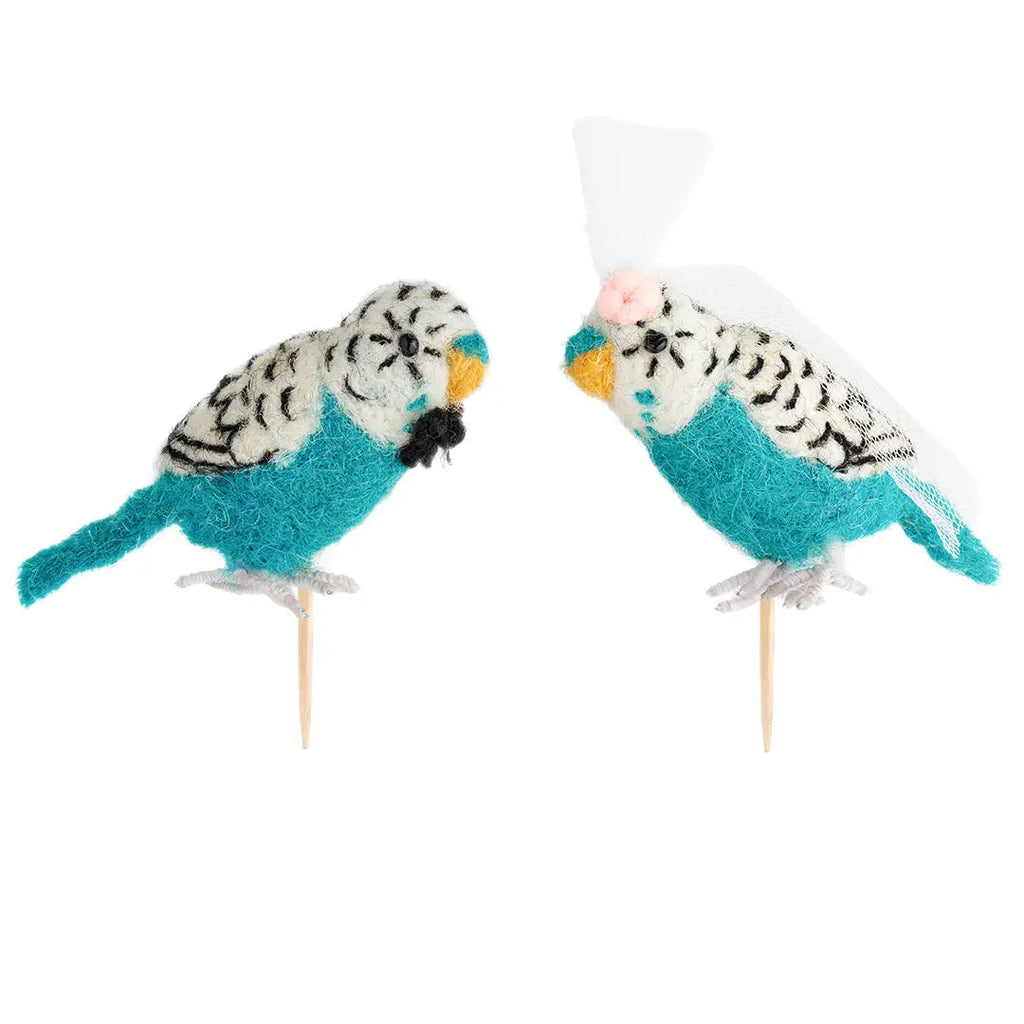 Budgie Couple Cake Topper