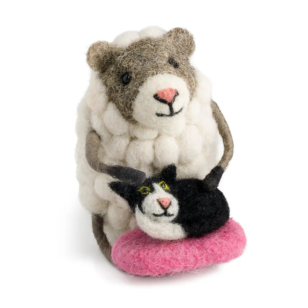Resting Sheep Cat Pair