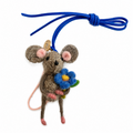 Floral Mouse Bag Tag