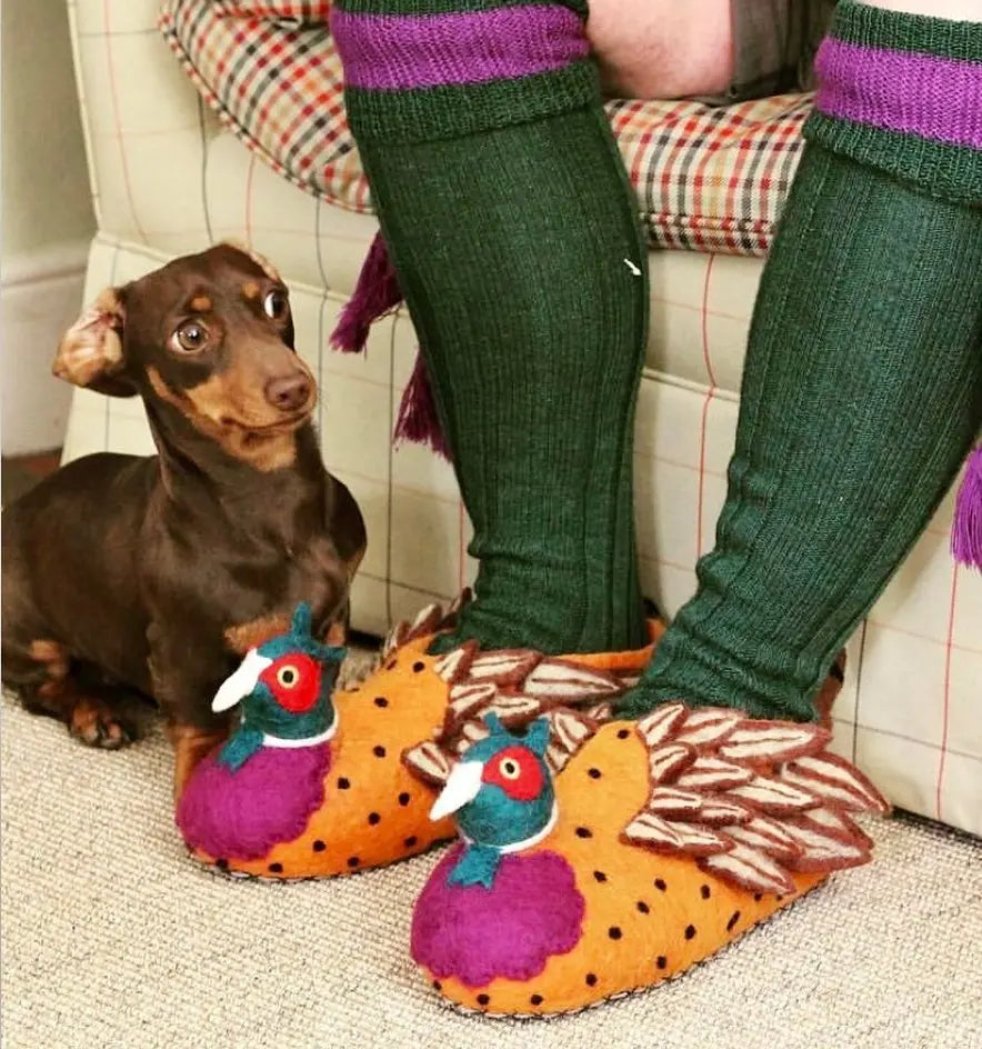 Freddie Pheasant Slippers