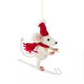 Sacha Skiing Mouse Decoration