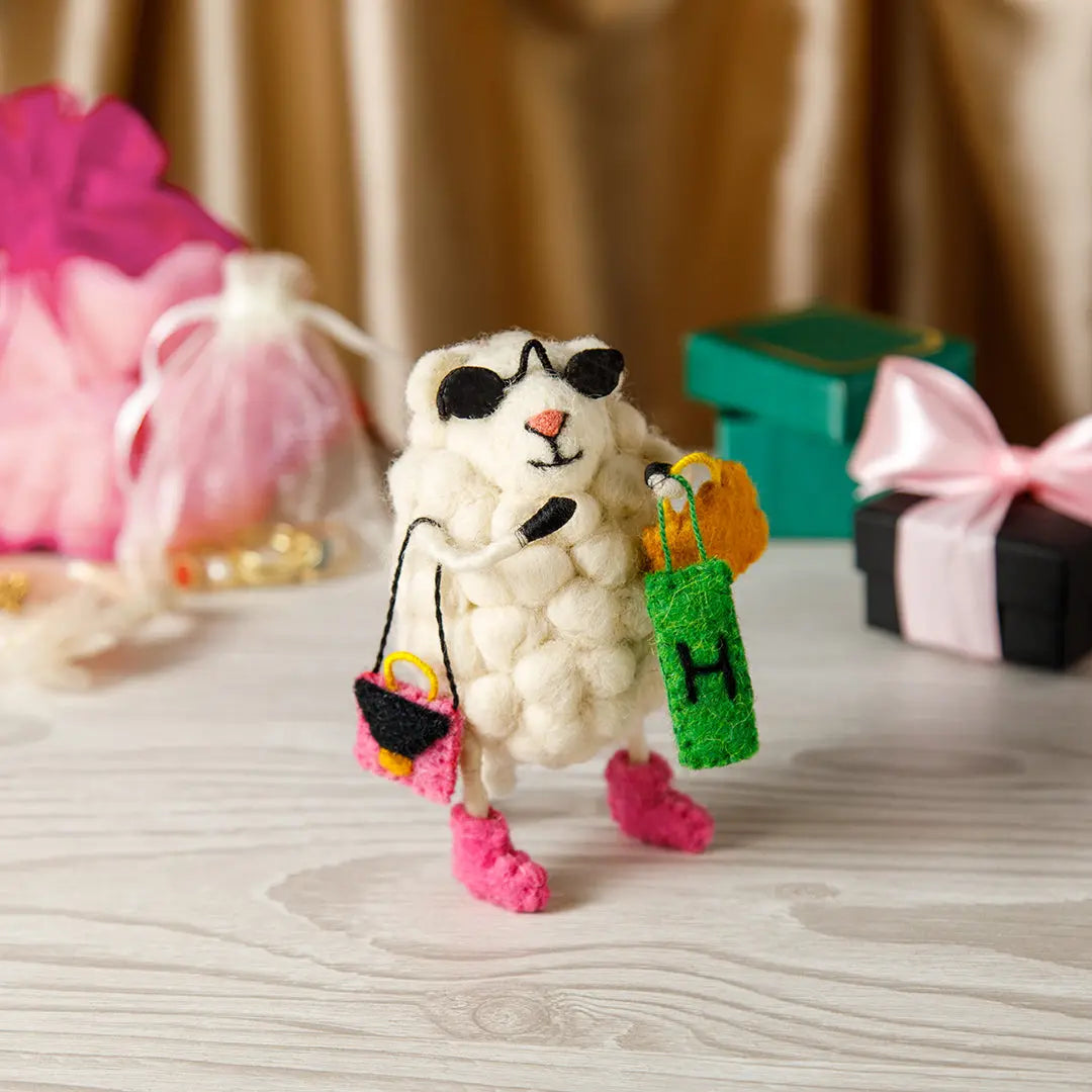 Shopping Sheep Figure