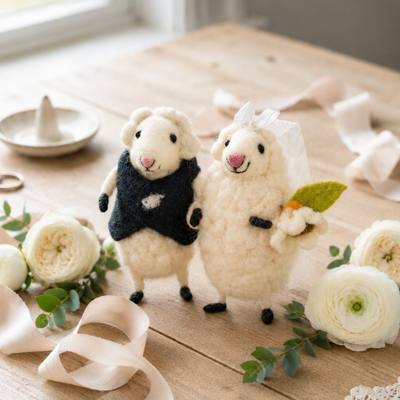Bride Groom Wedding Sheep