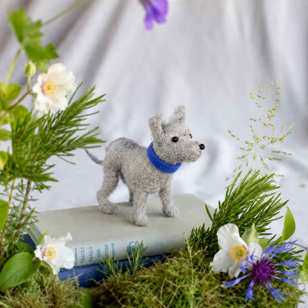 Felt Whippet Dog