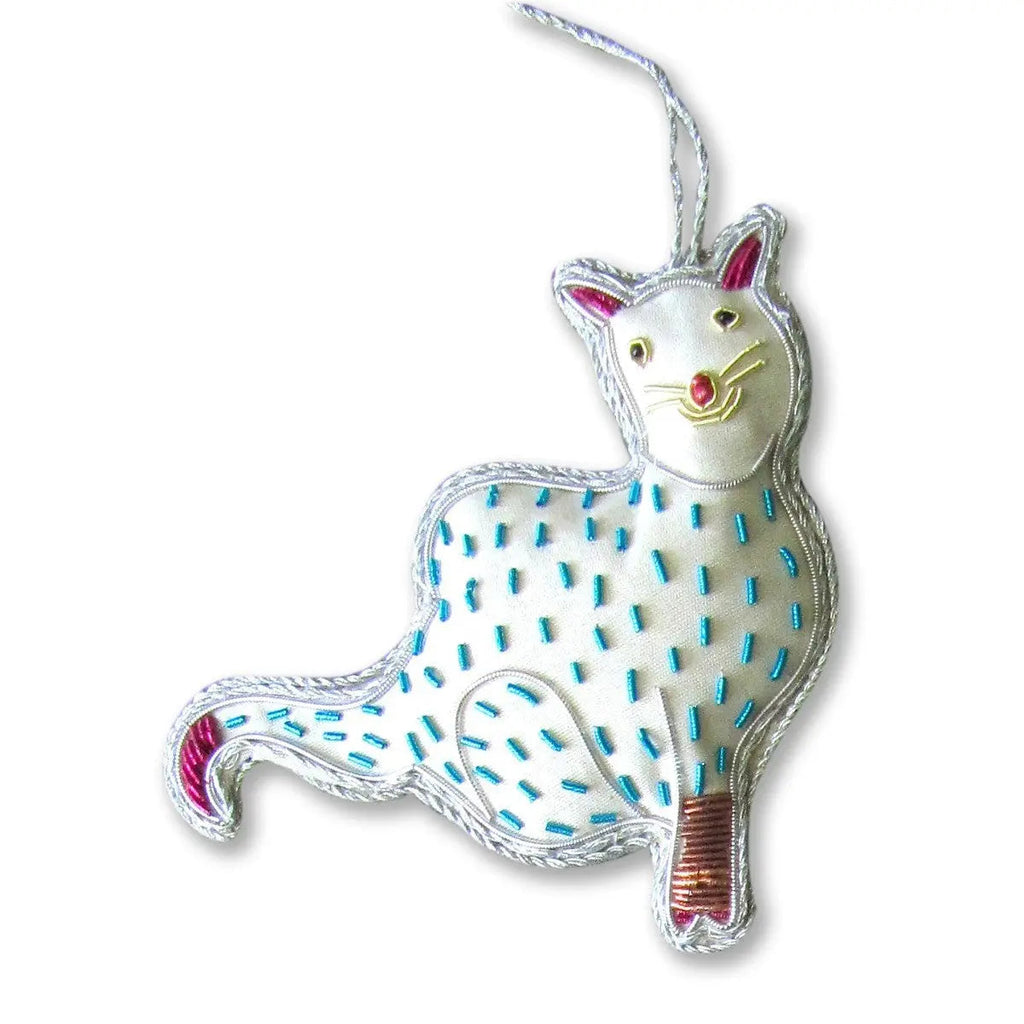 Blue China Cat Decoration