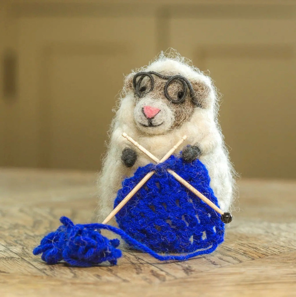 Knitting Nancy Sheep