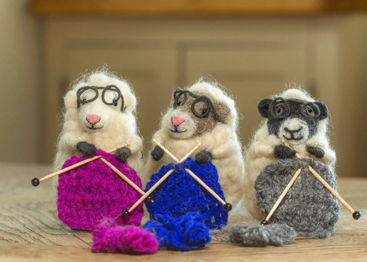 Knitting Nancy Sheep