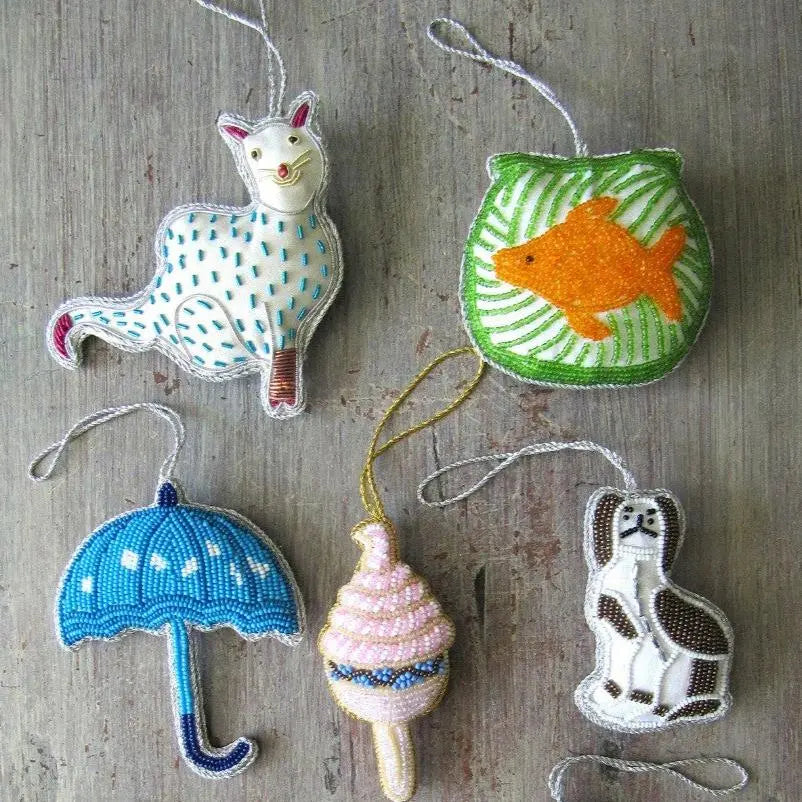 Blue China Cat Decoration