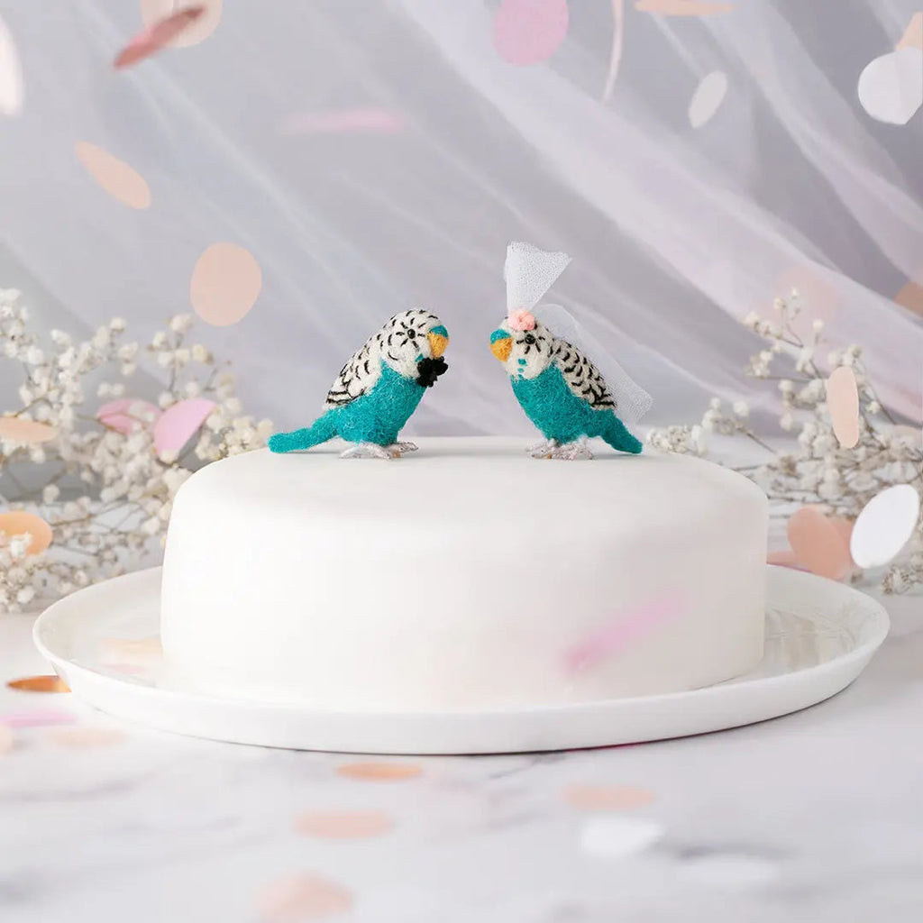 Budgie Couple Cake Topper