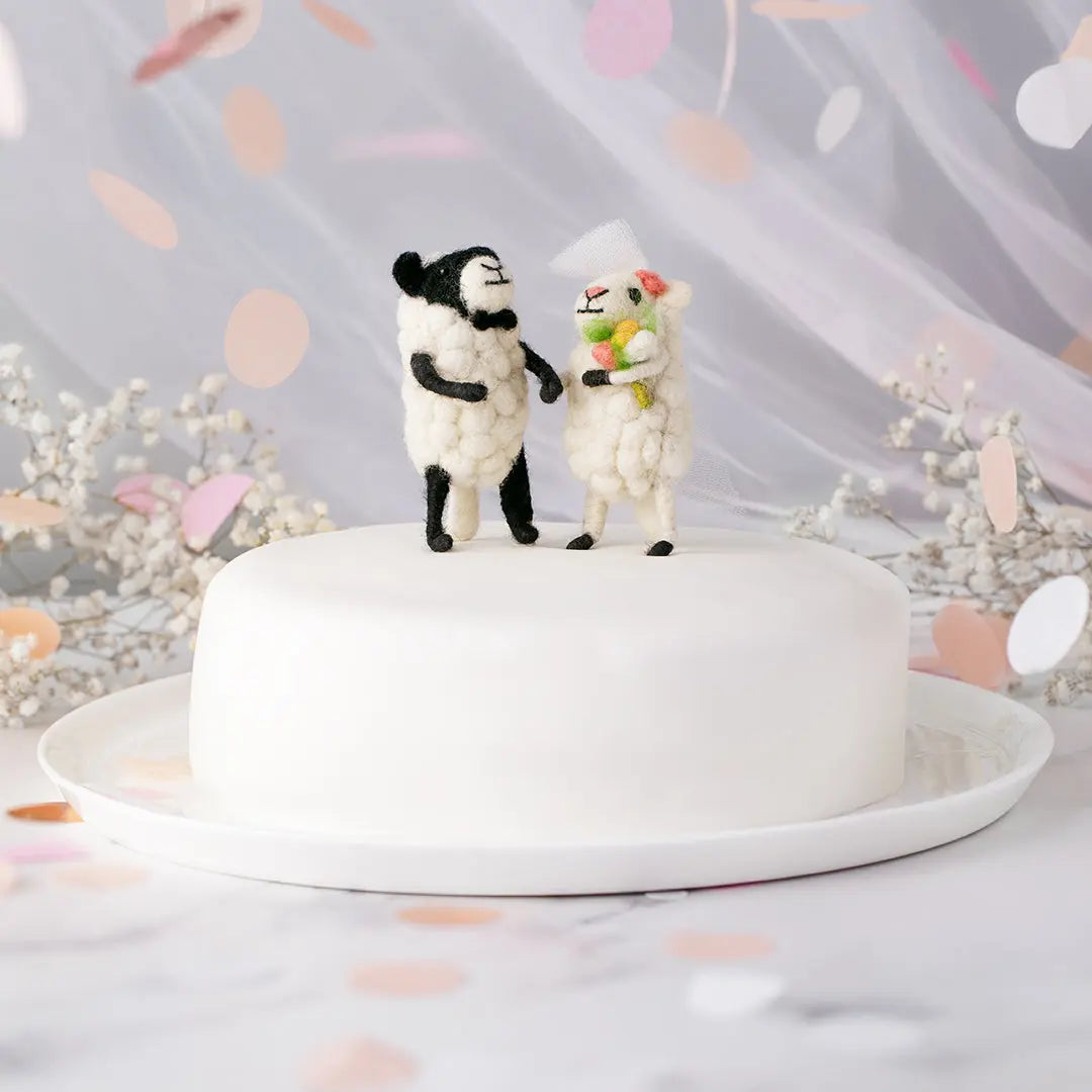 Sheep Couple Cake Topper